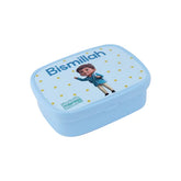 Mooie broodtrommel blauw met cartoon jongen en sterren van Hadieth Studio